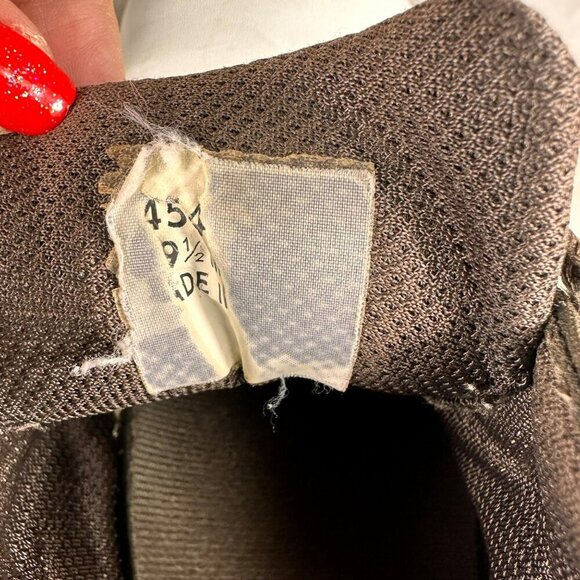 FootJoy Golf Shoes‎ Mens Brown White Saddle Oxford DryJoys Spikes Size 9.5 - Picture 12 of 12